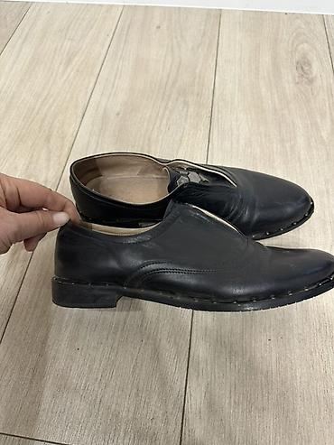 обувь балетки: Мужские туфли, 40, Б/у, цвет - Черный — 3