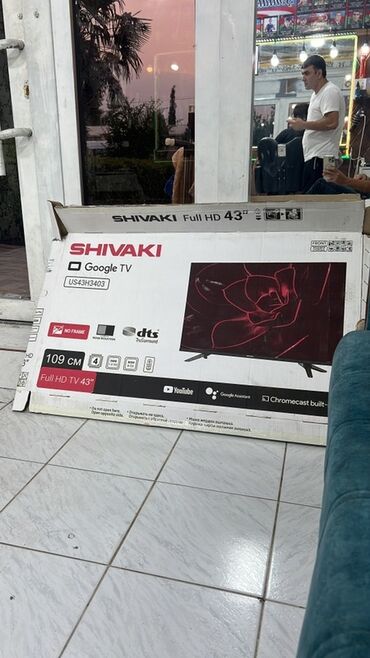 продать старый телевизор: Shivaki markalı, Google TV əməliyyat sistemli, 43 düym (109 sm)