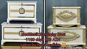 спальная мебель бу: Neoklasik sandıqlar yalnız bu həftə endirim 🤩 Dəst 1100 deyil 900