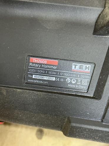 Электроинструменты: Перфоратор TEH TH2608 (Rotary Hammer) Характеристики с шильдика: - — 2