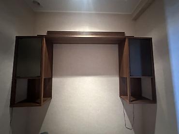 TV altlığı: Divar üçün asma TV modul dəsti - Material: ağac teksturalı — 1