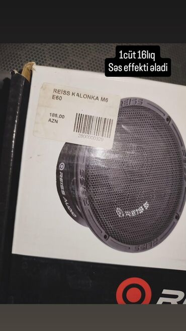 Пылесосы для авто: REISS Audio Kalonka. 5-10gun islənib. 16 sm (1 cüt). aydın effekt