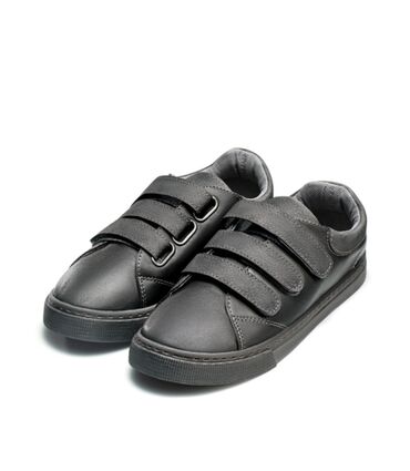ботинки кожаные: Полуботинки для мальчиков, цвет темно-серый, размер 37. кеды для