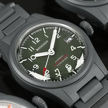 Ručni satovi: AKCIJA - Boderry Landmaster A14T - 38mm - Zelena - Titanium — 8