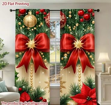 Ostali proizvodi za kuću: Novogodišnje zavese Dimenzije 150x60cm Cena 1700din/2kom kao na slici — 28