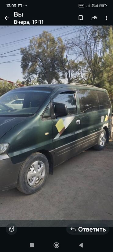тайота хайландыр: Hyundai H-1 (Grand Starex): 1997 г., 2.5 л, Механика, Дизель, Вэн/Минивэн