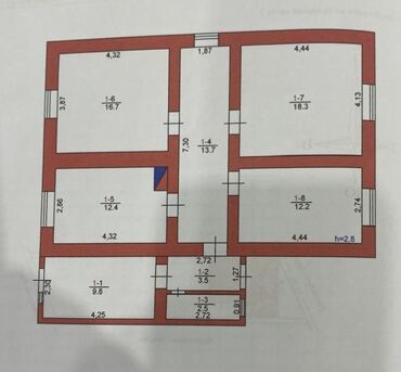 дом сад: Дом, 123 м², 4 комнаты, Собственник, Старый ремонт