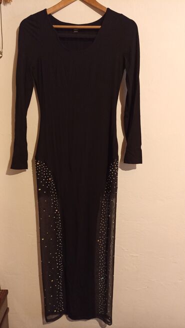 платье трикотаж люрекс: Вечернее платье, Длинная модель, Трикотаж, С рукавами, 3XL (EU 46), 4XL (EU 48)