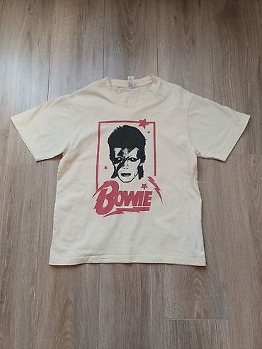 ретро одежда: Оверсайз футболка с принтом David Bowie. Плотная и теплая, на осень — 1