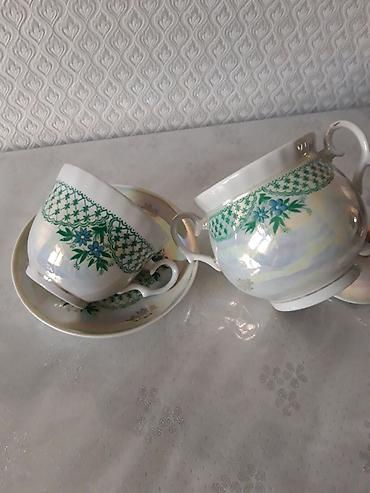 cay servizi: Çay dəsti, Farfor, 1 nəfərlik, SSRİ — 4
