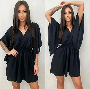 kaftan za svadbu: Haljina s preklopljenim dekolteom i širokim „kimono” rukavima. Mini — 3