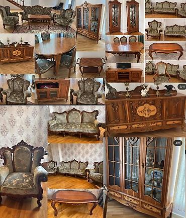 kuncluk divan: Kleopatra mebel dəsti qonaq otaqi.Rumuniya istehsali klassik — 1