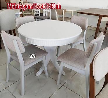 perde ucuz: Mətbəx üçün, Yeni, Açılmayan, Yumru masa, 4 stul — 1