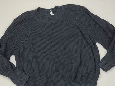 granatowa bluzki: Sweter, L, stan - Dobry