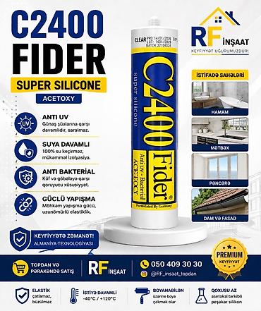 selikon: Sılıkon seffaf C2400 Fider Super Silicone – Acetoxy tərkibli peşəkar — 1