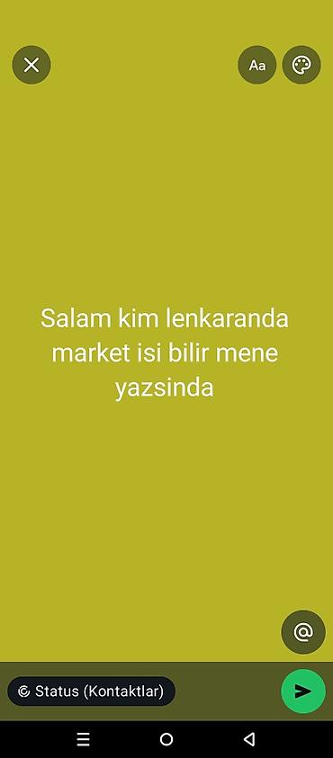 market reklamları: Lənkəranda market işi axtaran şəxs. Marketdə kassir, satıcı, rəf — 1