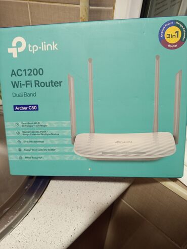 sazz wifi modem: TP-Link Archer C50 AC1200 Dual-Band Wi‑Fi Router Xüsusiyyətlər: - İki