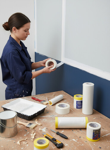 строительный скотч: Предлагается малярный скотч в рулонах, представленный в двух вариантах