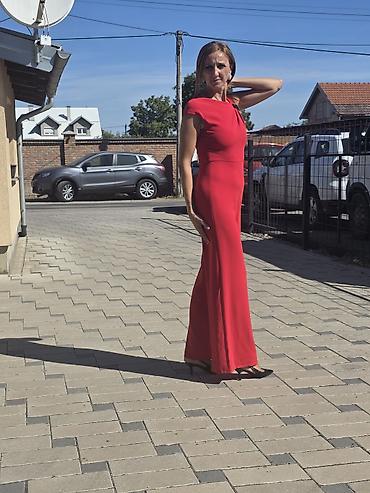 jena cane: Elegantni ženski crveni kombinezon - Model: dugačak kombinezon sa — 1