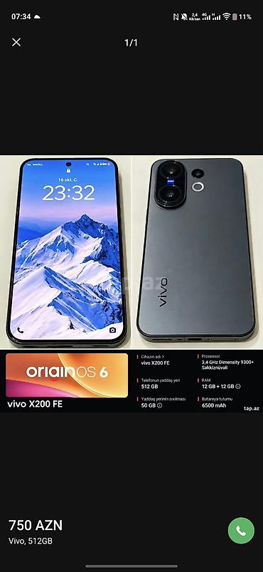 philips xenium x501: Vivo 512 GB, rəng - Boz, Barmaq izi — 1
