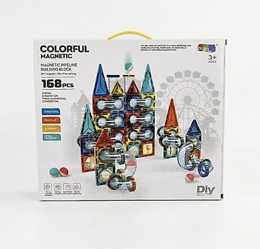 конструкторы: Магнитный конструктор с трубопроводом Colorful Magnetic — набор для — 2