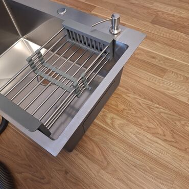 Mətbəx çanaqları: Yeni Kvadrat Mətbəx çanağı, Şkafsız, Paslanmaz polad, Pulsuz çatdırılma — 12