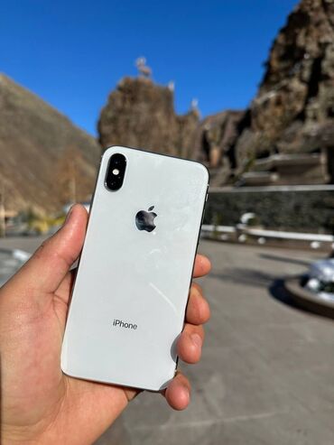 Apple iPhone: IPhone X, Б/у, 64 ГБ, Чехол, 100 %