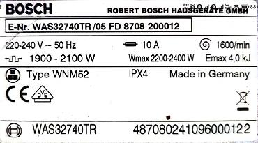 Məişət texnikası: WhatsApp-a yazın Bosch Logixx 8 Ön yükləmə 8 kq-a qədər yükləmə — 4