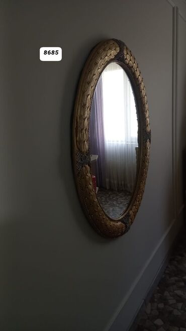 güzguler: Güzgü Divar üçün, Oval, Dekorativ, Çərçivə ilə