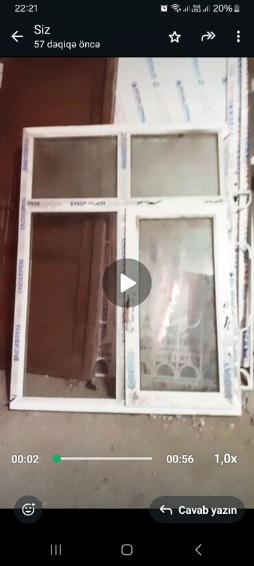 pencere ucun plyonka: İkili İki qat şüşə paketi Plastik pəncərə, eni - 120 sm, uzunluğu - 140 sm