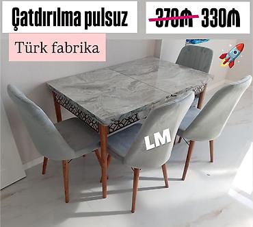 nerjavik stol: Yeni, Açılan, Dördbucaq masa, 4 stul — 2