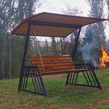 Все для дома и сада: Садовые качели Металл, Со спинкой, С крышей — 2