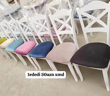 kuxna stol: Mətbəx üçün, Yeni, rəng - Ağ Stul — 1