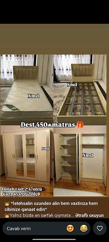 Təknəfərlik çarpayı, Dolab, Yeni lalafo.az -da Təknəfərlik çarpayı, Dolab, Yeni