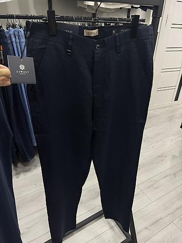 костюм лен: Мужские брюки, M, L, XL, Новый, цвет - Синий, Самовывоз — 4
