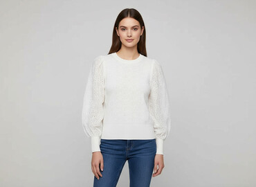 dzianinowa bluzki z długim rękawem: Women's blouse, size XS