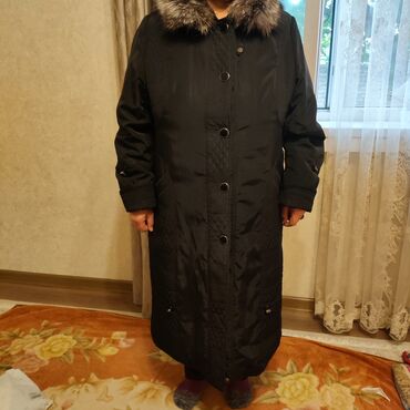 Пальто 6XL (EU 52), цвет - Черный