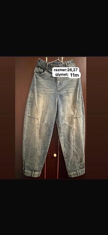 kastum şalvar modelleri: Məhsul: Qadın denim şalvarları 1) Model 1 - Rəng: Bozumtul yuyulmuş — 2
