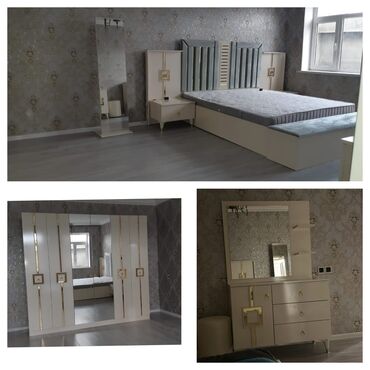 Yataq otağı dəstləri: İkinəfərlik çarpayı, Dolab, Termo, 2 tumba, İşlənmiş