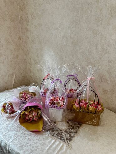 Sifarişlə əl işləri: Zefirden hazirlanan yumusaq dadli zerersiz lyeli gul buketleri — 14