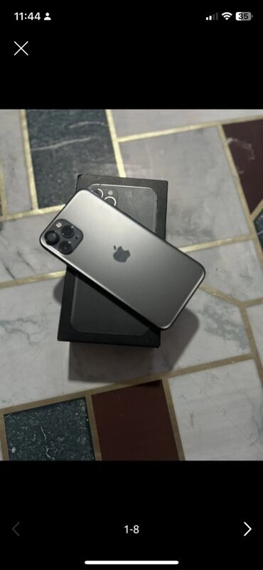 регистрация айфон: IPhone 11 Pro, Колдонулган, 64 ГБ, Space Gray, Куту