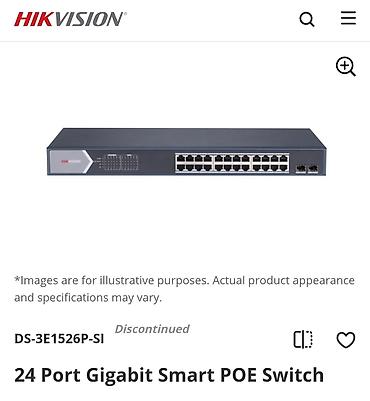 Hikvision DS-3E1526P-SI – 24 Port Gigabit Smart PoE Switch