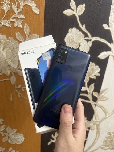 Samsung: Samsung Galaxy A21S, 32 GB, rəng - Ağ, Barmaq izi, Simsiz şarj, İki sim kartlı