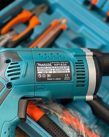 Drel dəstləri: Makita HP1630 zərbəli matkap və çoxfunksiyalı alət dəsti — 3