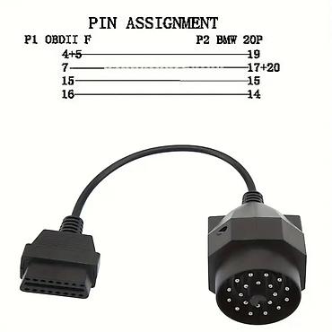 20-контактный на 16-контактный адаптер-конвертер OBD1 в OBD2 для BMW
