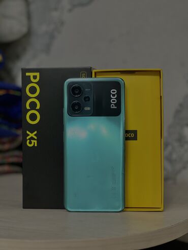 кулер для вода: Poco X5 5G, Колдонулган, 256 ГБ, түсү - Жашыл, 2 SIM