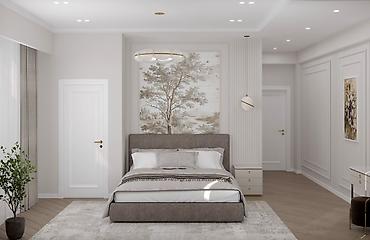 Спальные гарнитуры: Спальный гарнитур, Двуспальная кровать, цвет - Серый — 10