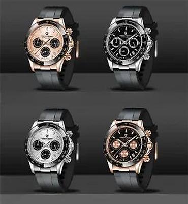 Ručni satovi: PAGANI DESIGN PD-1664 Sport sat -Meteor bela- Rolex Daytona Potpuno — 9