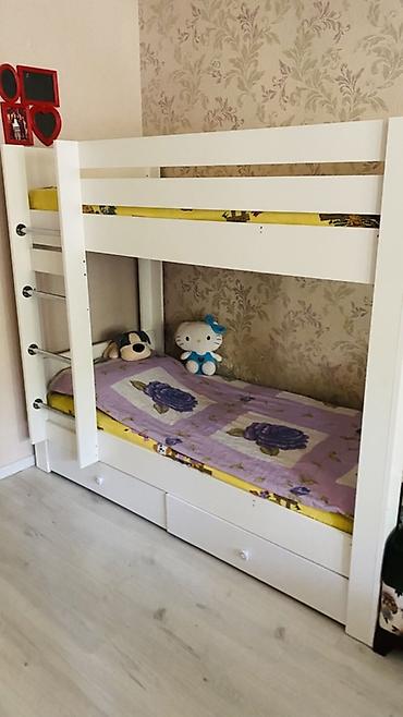Uşaq iki mərtəbəli çarpayı - Rəng: ağ, modern dizayn - Material lalafo.az -da — 1 Uşaq iki mərtəbəli çarpayı - Rəng: ağ, modern dizayn - Material — 1