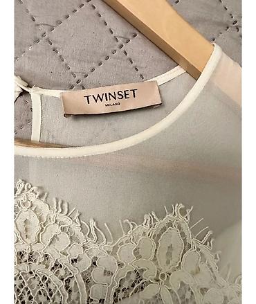 twinset: Twinset Milano krujev detalli qısa paltar S-M beden. cox Baha alinib — 1
